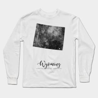 Wyoming state map Long Sleeve T-Shirt